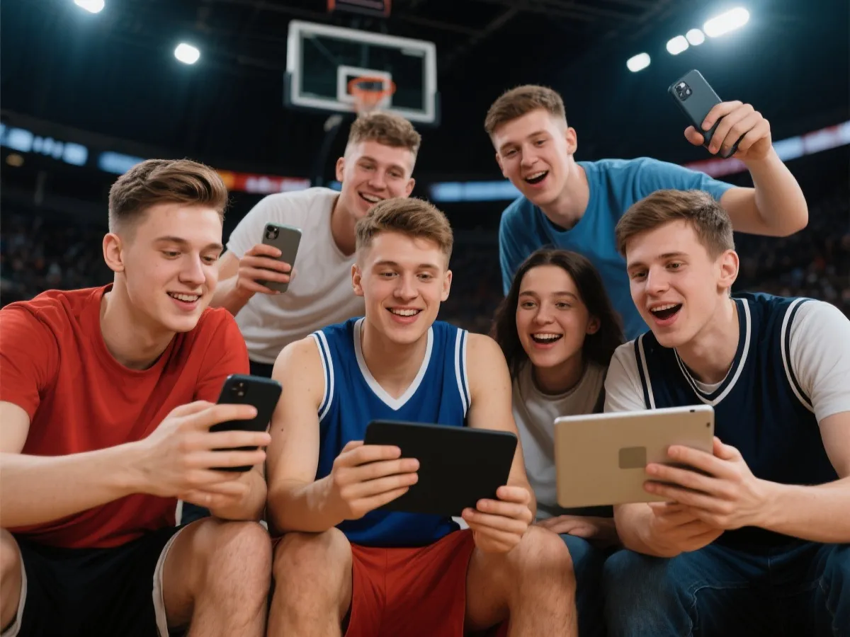 球迷关注中国女篮赛事示意图