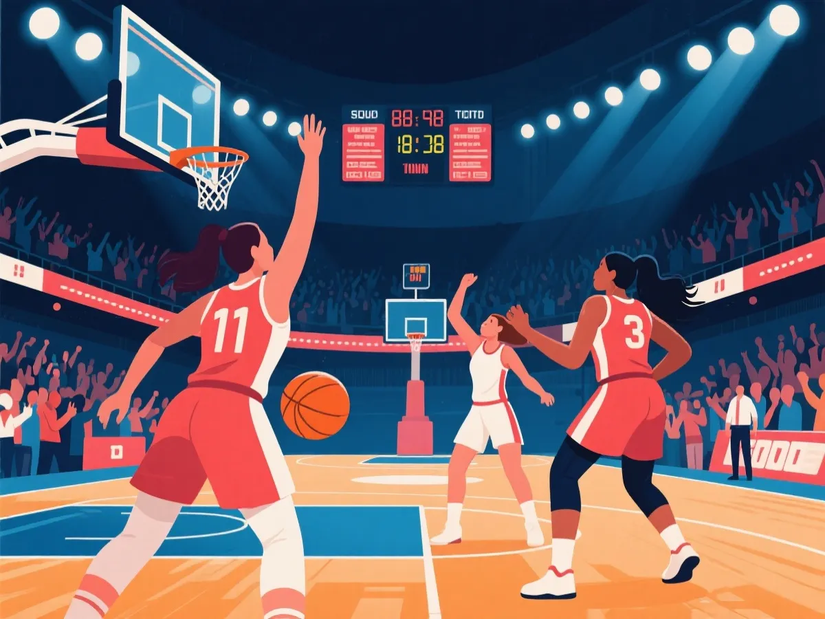 中国女篮赛事直播氛围图